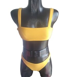 Zaful Dark Yellow Bikini Set Size 4